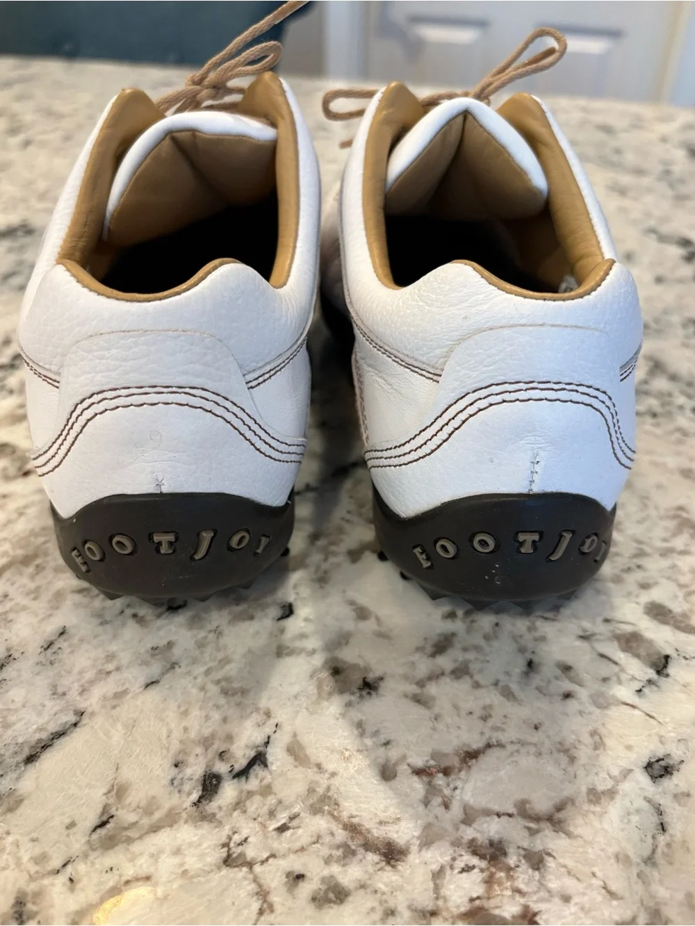Foot Joy LoPro Collection Womens Golf Shoes Size 7.5W White Tan Ladies 97067